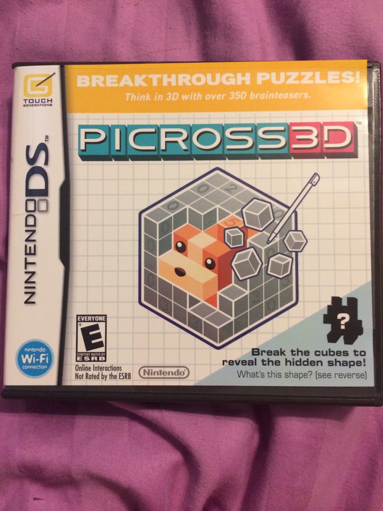 Picross 3D - Nintendo DS (HAL Laboratory) video game collectible [Barcode 886162324464] - Main Image 1