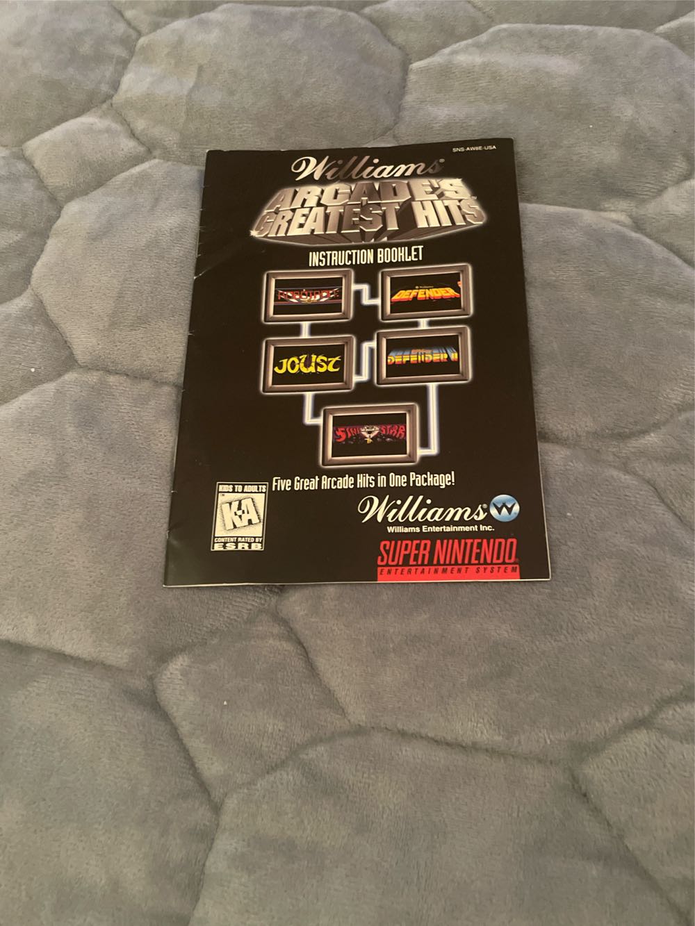 Williams Arcades Greatest Hits - Nintendo Super Nintendo Entertainment System (SNES) (Williams Entertainment) video game collectible - Main Image 3