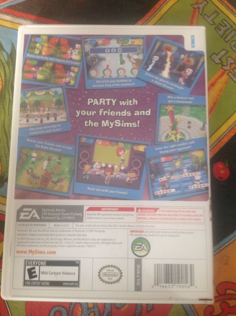 My Sims Party - Nintendo Wii (EA Games - 1-4) video game collectible [Barcode 014633190564] - Main Image 2