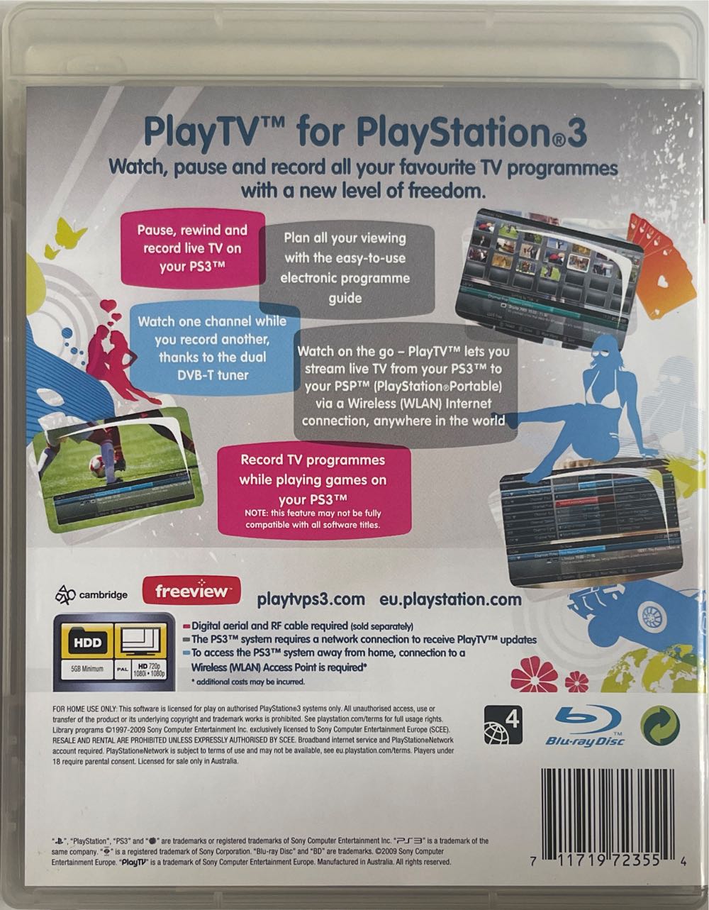 Play TV - Sony PlayStation 3 (PS3) (Cambridge - 1) video game collectible [Barcode 711719723554] - Main Image 2