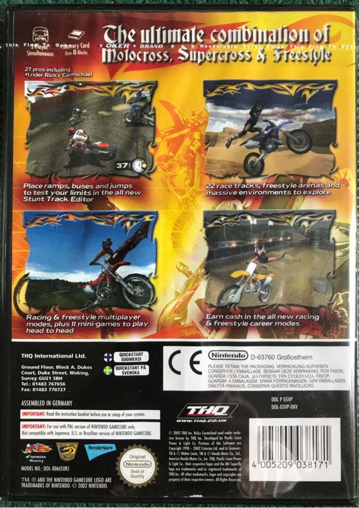 MX SUPERFLY - Nintendo GameCube video game collectible [Barcode 4005209038171] - Main Image 2