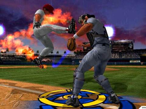 MLB SlugFest 2003 - Nintendo GameCube (Midway Games - 1-4) video game collectible [Barcode 031719198566] - Main Image 2