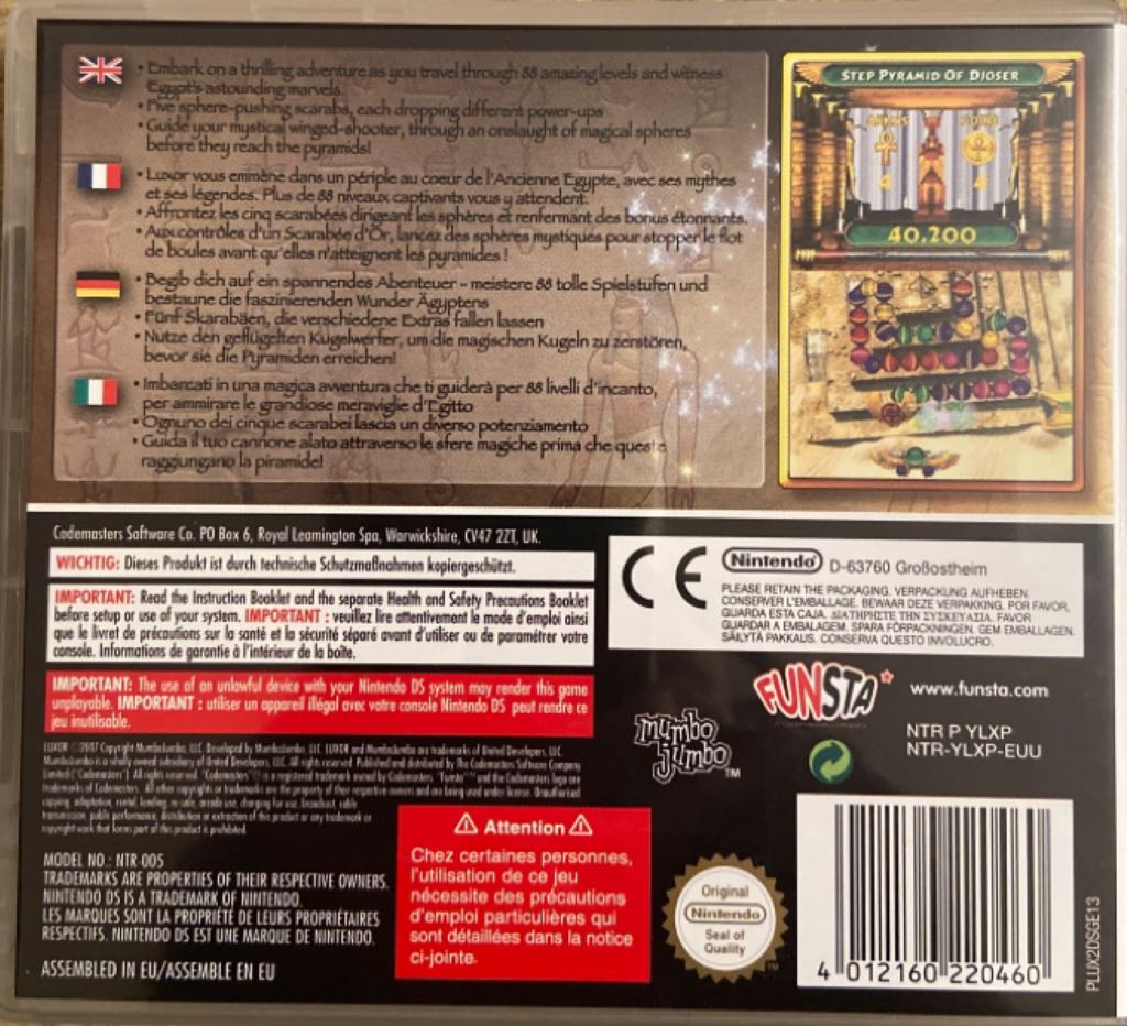 Luxor Pharaohs Challenge - Nintendo DS video game collectible [Barcode 4012160220460] - Main Image 2