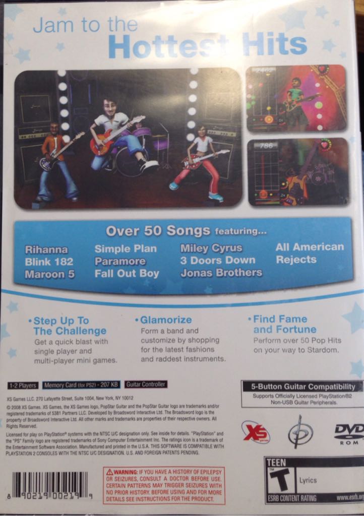 PopStar Guitar - Sony PlayStation 2 (PS2) video game collectible [Barcode 890219002199] - Main Image 2