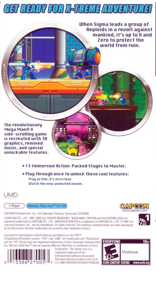 Mega Man Maverick Hunter X - Sony PlayStation Portable (PSP) (Capcom - 1) video game collectible [Barcode 5055060910153] - Main Image 2