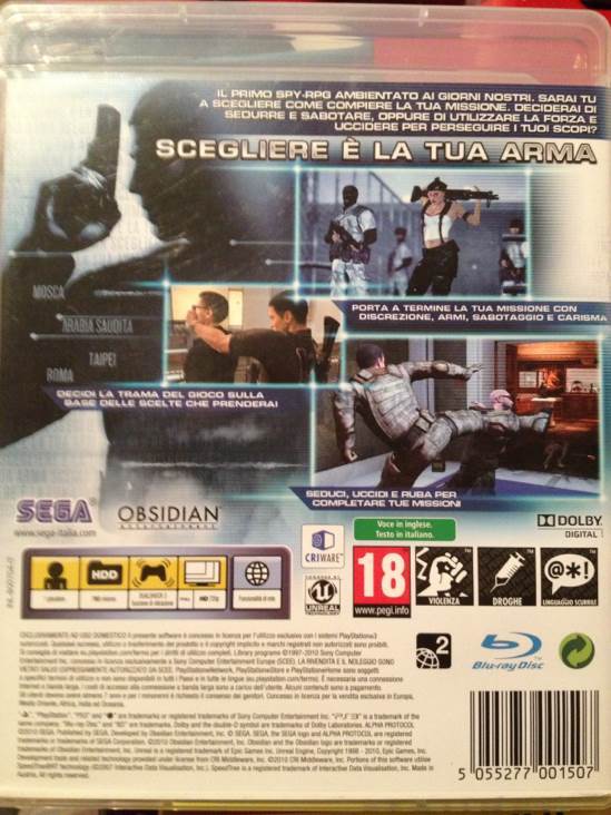Alpha Protocol - Sony PlayStation 3 (PS3) (Sega) video game collectible [Barcode 5055277001507] - Main Image 2