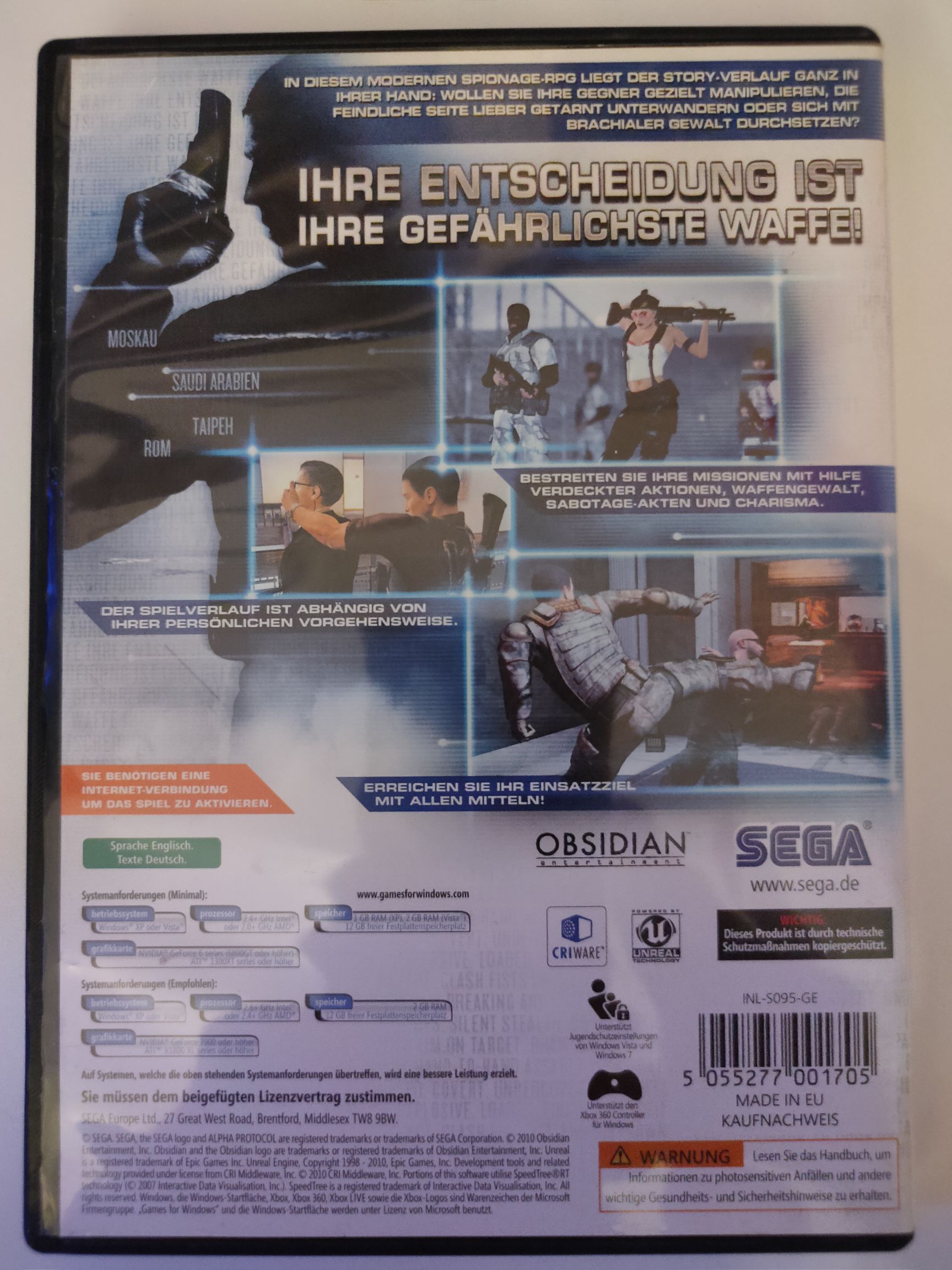 Alpha Protocol - PC video game collectible [Barcode 5055277001705] - Main Image 2