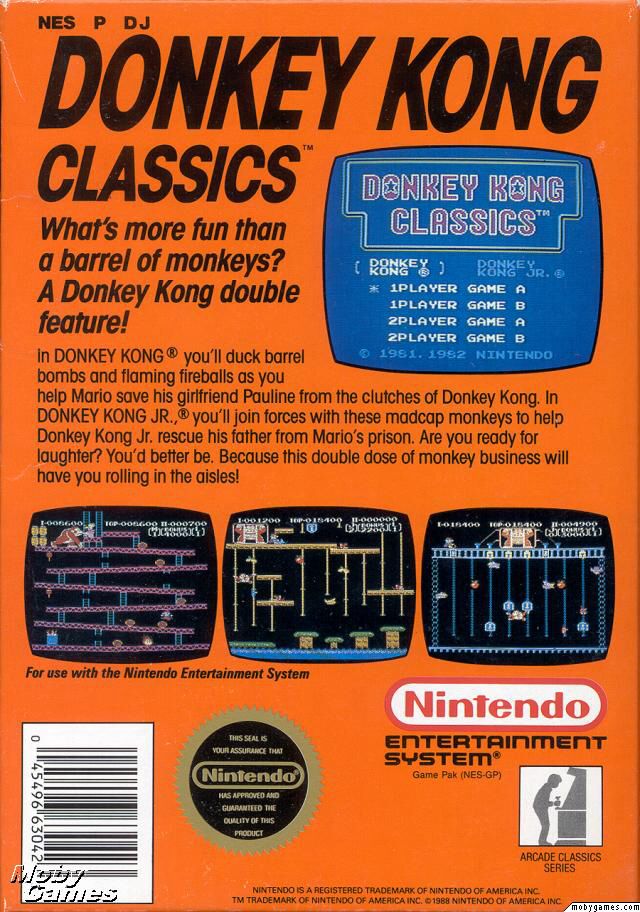 Donkey Kong Classics - Nintendo Entertainment System (NES) video game collectible - Main Image 2