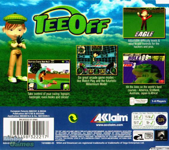 Tee Off - Sega Dreamcast video game collectible [Barcode 3455198322217] - Main Image 2