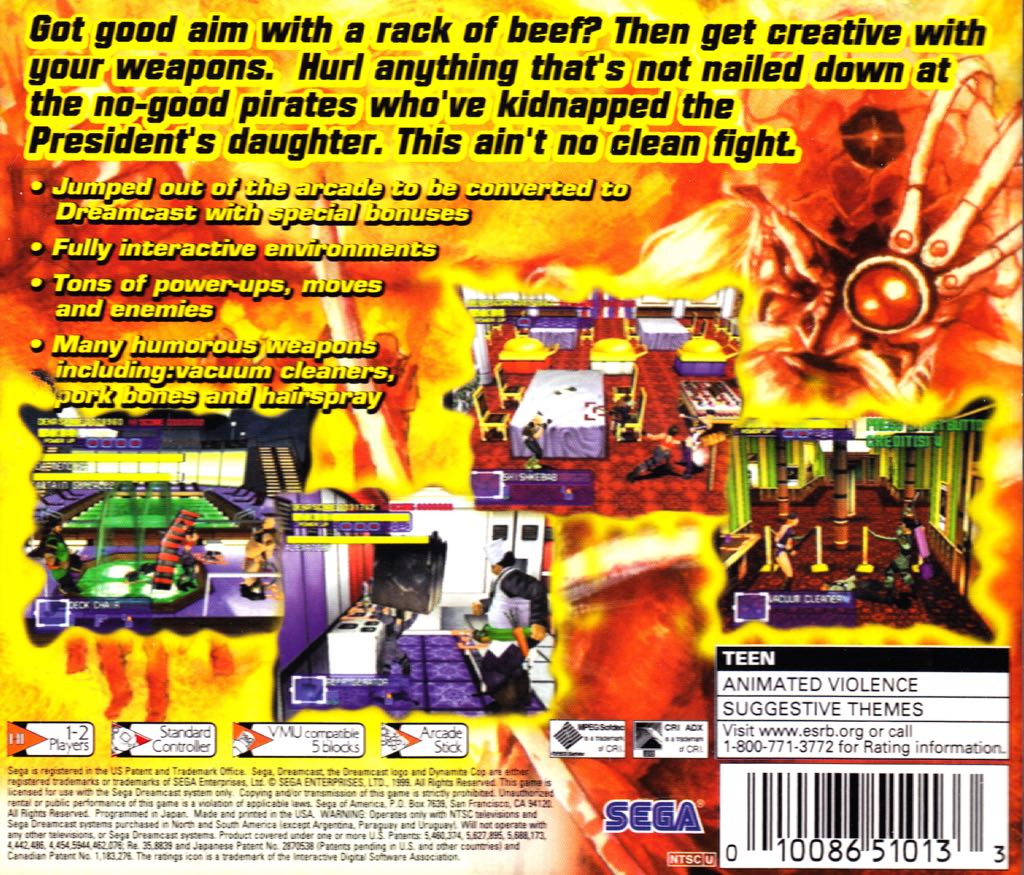 Dynamite Cop! - Sega Dreamcast (Sega - 2) video game collectible [Barcode 010086510133] - Main Image 2