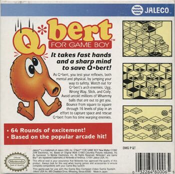 Q*bert - Nintendo Game Boy (Jaleco USA - 1) video game collectible [Barcode 032264800065] - Main Image 2