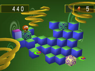 Q*bert - Sony PlayStation (Atari & Hasbro Interactive - 1) video game collectible [Barcode 076930996904] - Main Image 3
