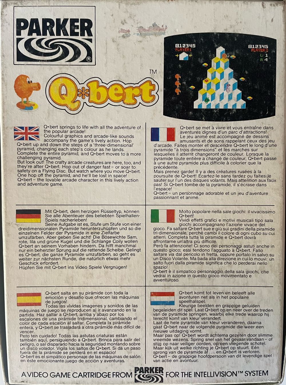 Q*bert - Intellivision (Parker - 2) video game collectible - Main Image 2