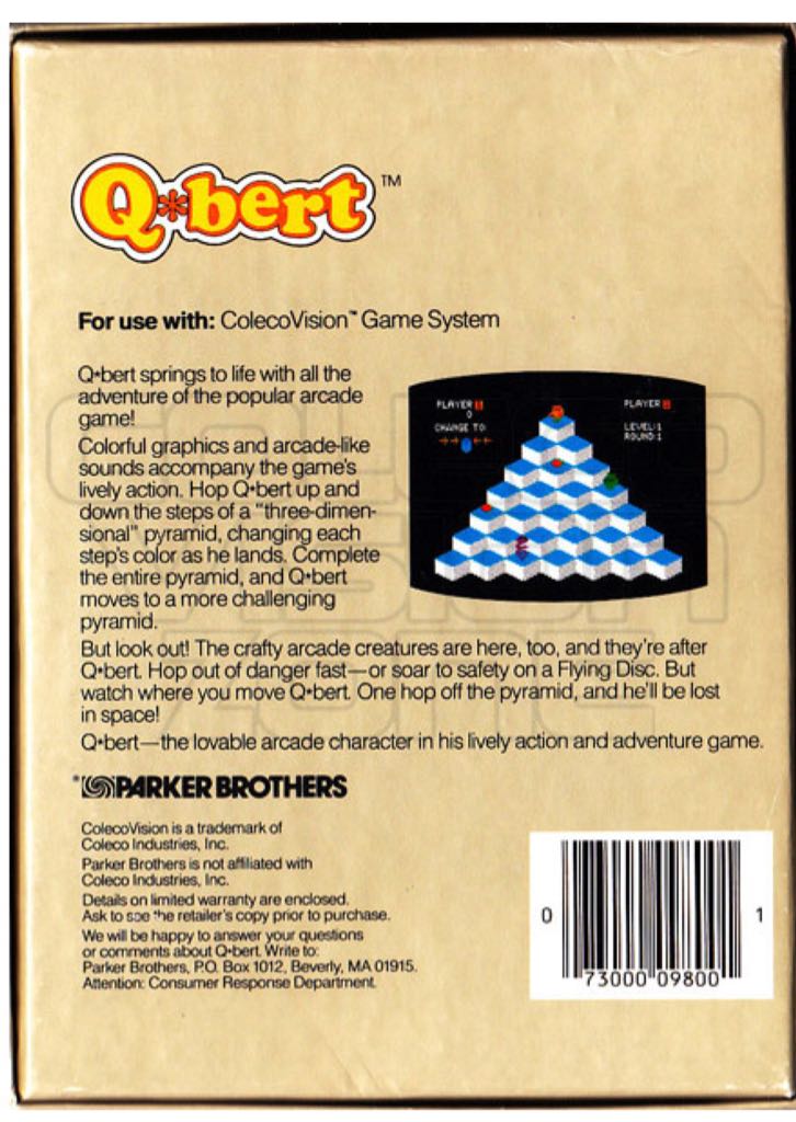 Q*bert - Colecovision video game collectible - Main Image 2