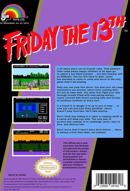 Friday The 13th - Nintendo Entertainment System (NES) (LJN / Nintendo - 1) video game collectible - Main Image 3