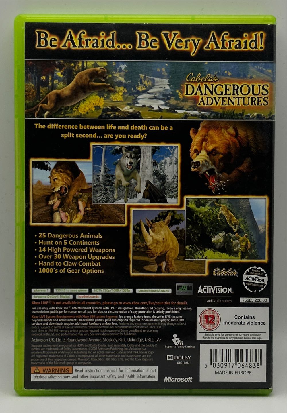 Cabela’s: Dangerous Adventures - Microsoft Xbox 360 video game collectible [Barcode 5030917064838] - Main Image 2