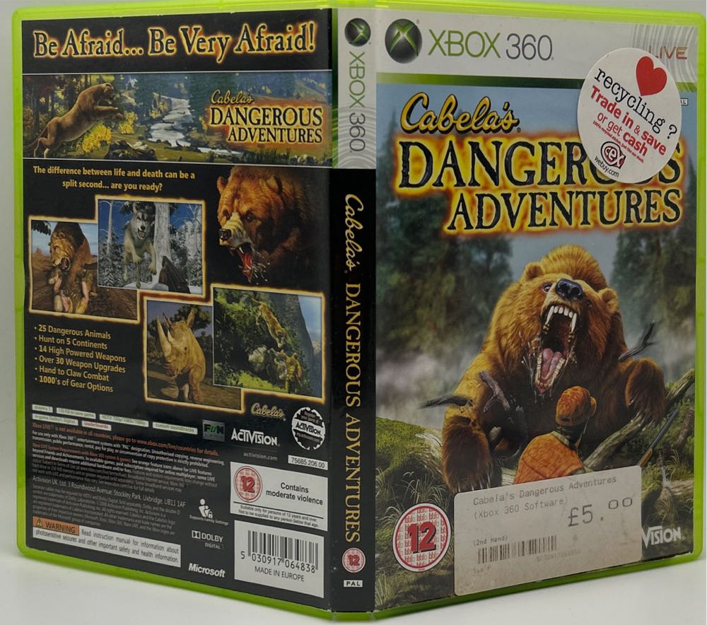 Cabela’s: Dangerous Adventures - Microsoft Xbox 360 video game collectible [Barcode 5030917064838] - Main Image 3