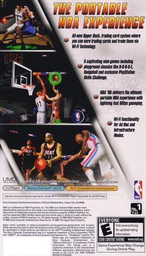 NBA 06 - Sony PlayStation Portable (PSP) (Sony - 1-2) video game collectible [Barcode 711719862628] - Main Image 2