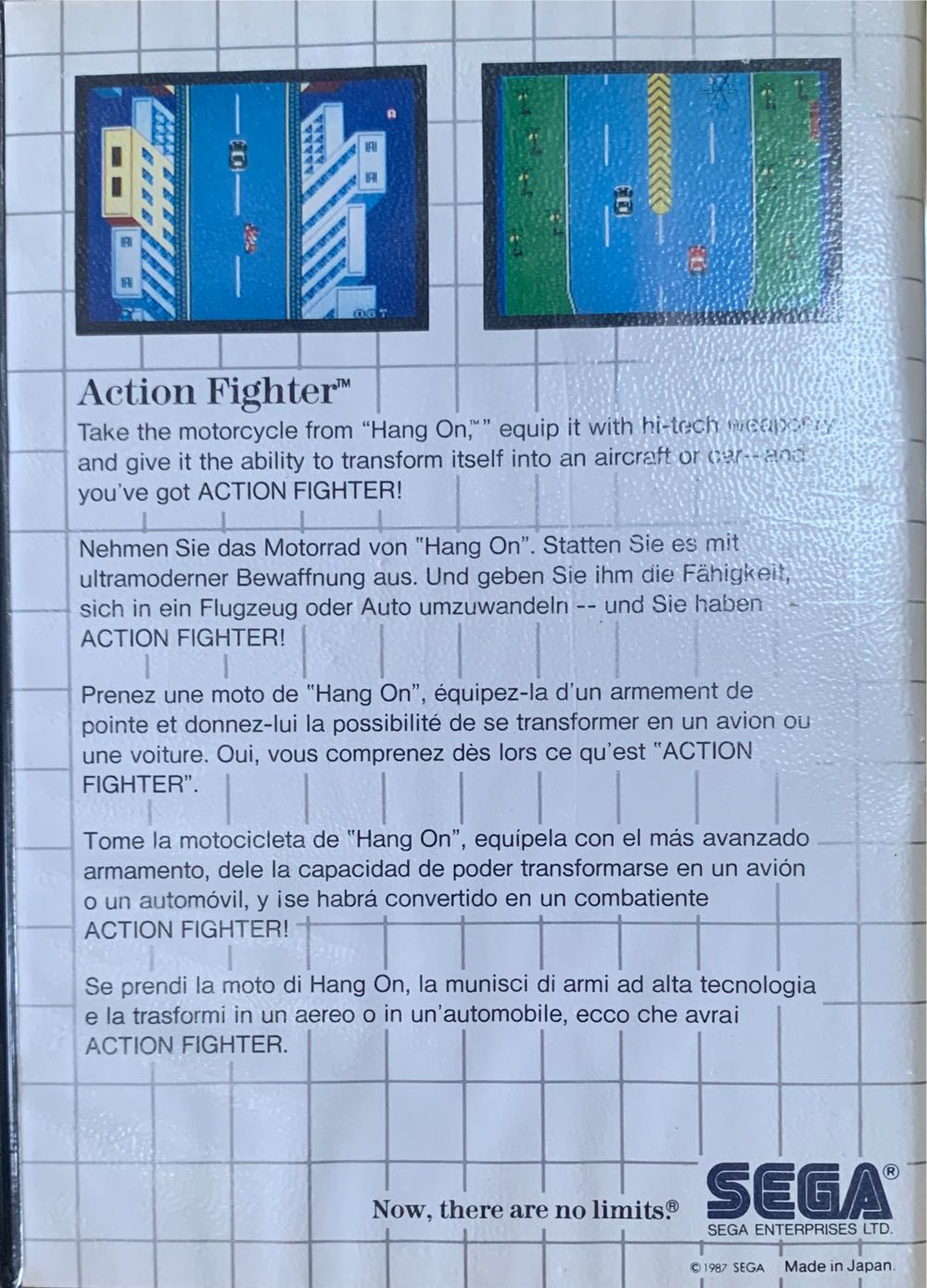 Action Fighter - Sega Master System video game collectible [Barcode 4974365634395] - Main Image 2