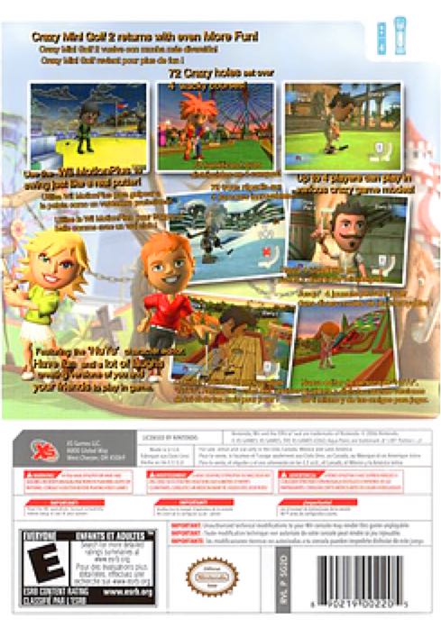 Crazy Mini Golf 2 - Nintendo Wii (XS Games - 1-4) video game collectible [Barcode 890219002205] - Main Image 2