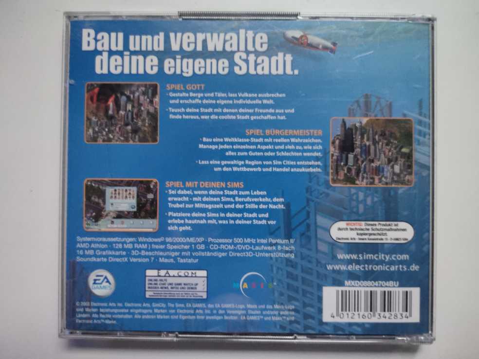 Sim City 4 - PC (Electronic Arts/EA Games) video game collectible [Barcode 4012160342834] - Main Image 2