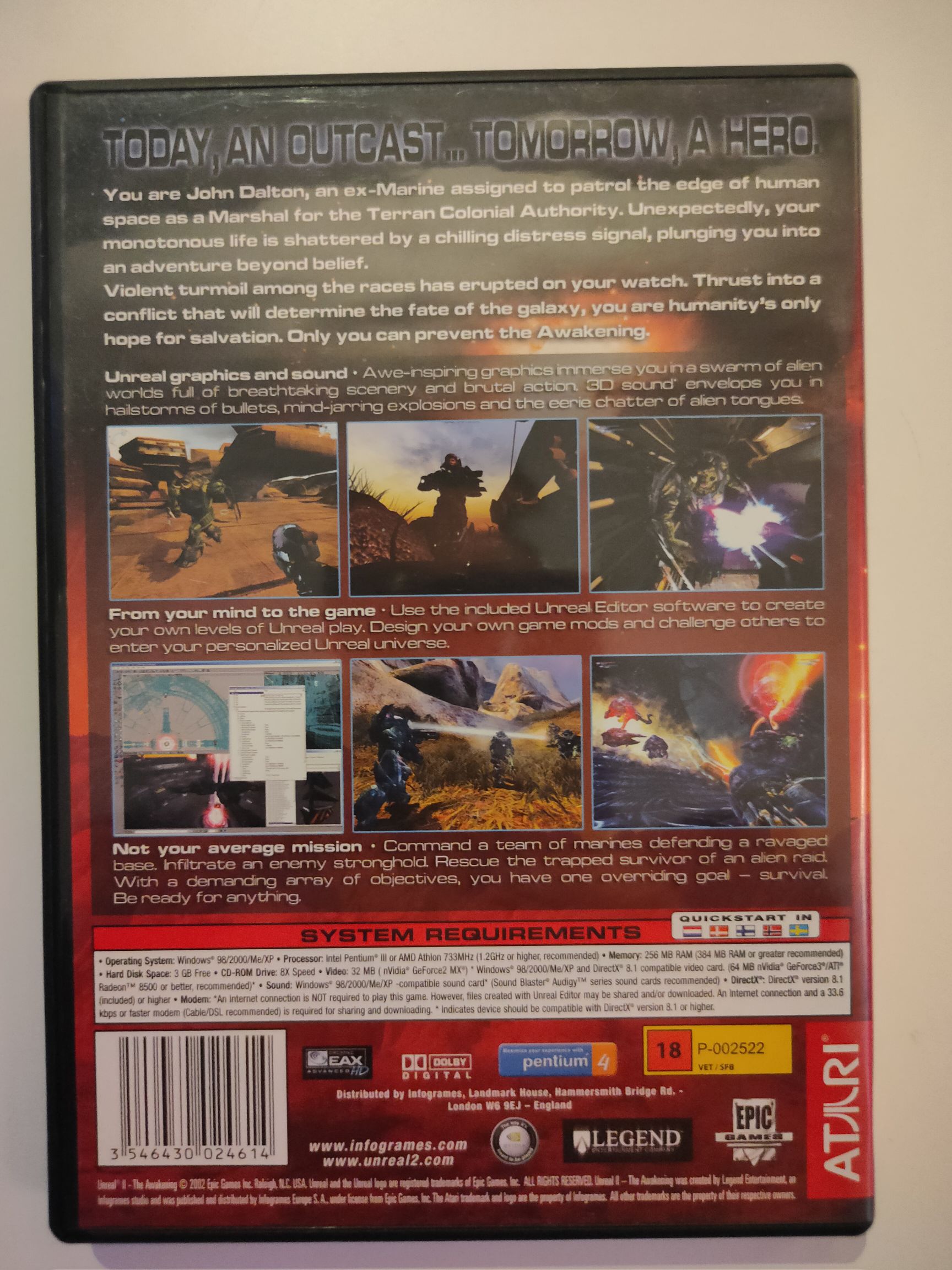 UNREAL 2 - THE AWAKENING - PC (Atari - 10) video game collectible [Barcode 3546430024614] - Main Image 2