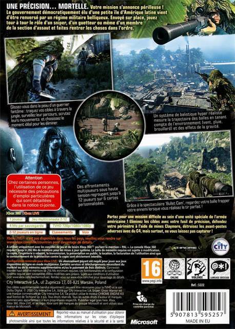 Sniper Ghost Warrior - Microsoft Xbox 360 (1) video game collectible [Barcode 5907813593369] - Main Image 2
