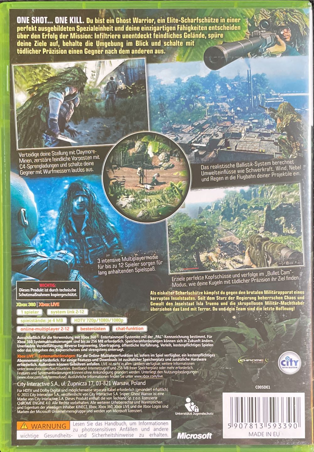 Sniper Ghost Warrior - Microsoft Xbox 360 (1) video game collectible [Barcode 5907813593390] - Main Image 2