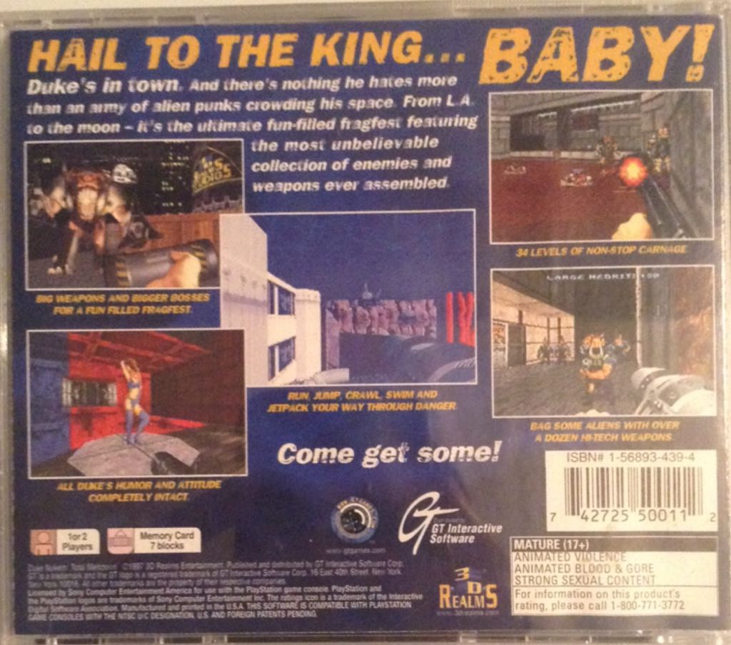 Duke Nukem Total Meltdown - Sony PlayStation (GT Interactive - 1) video game collectible - Main Image 2