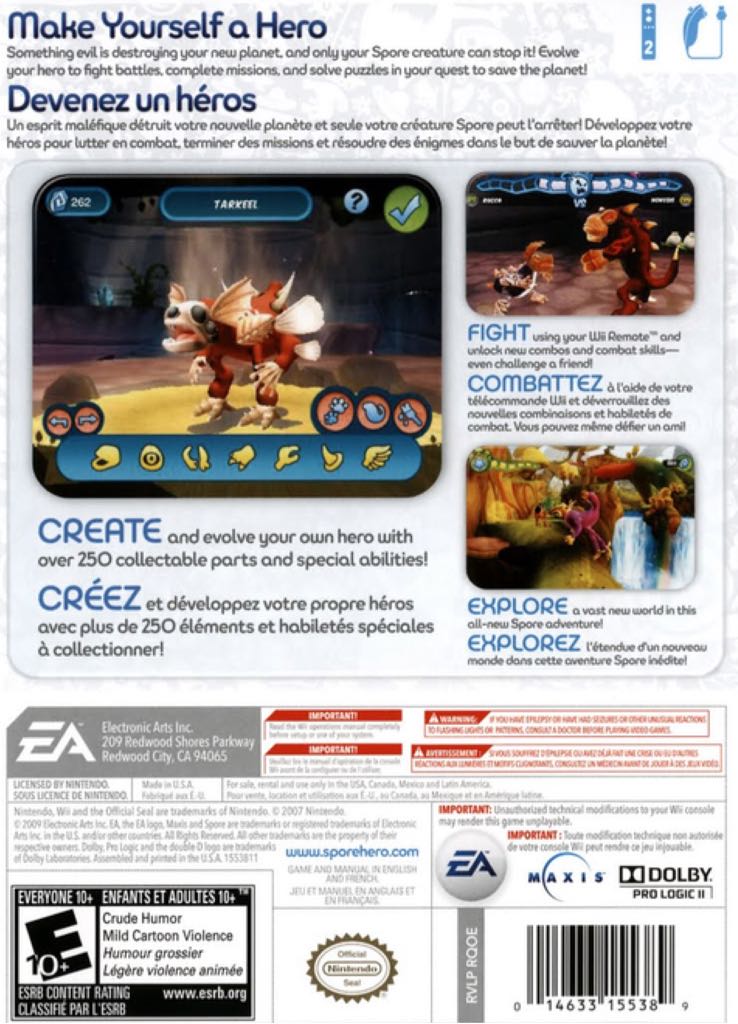 Spore Hero - Nintendo Wii video game collectible - Main Image 2