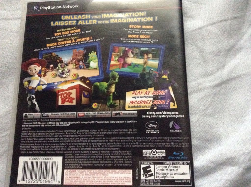Toy Story 3 - Sony PlayStation 3 (PS3) (Disney Interactive Studios - 2) video game collectible [Barcode 712725019648] - Main Image 2