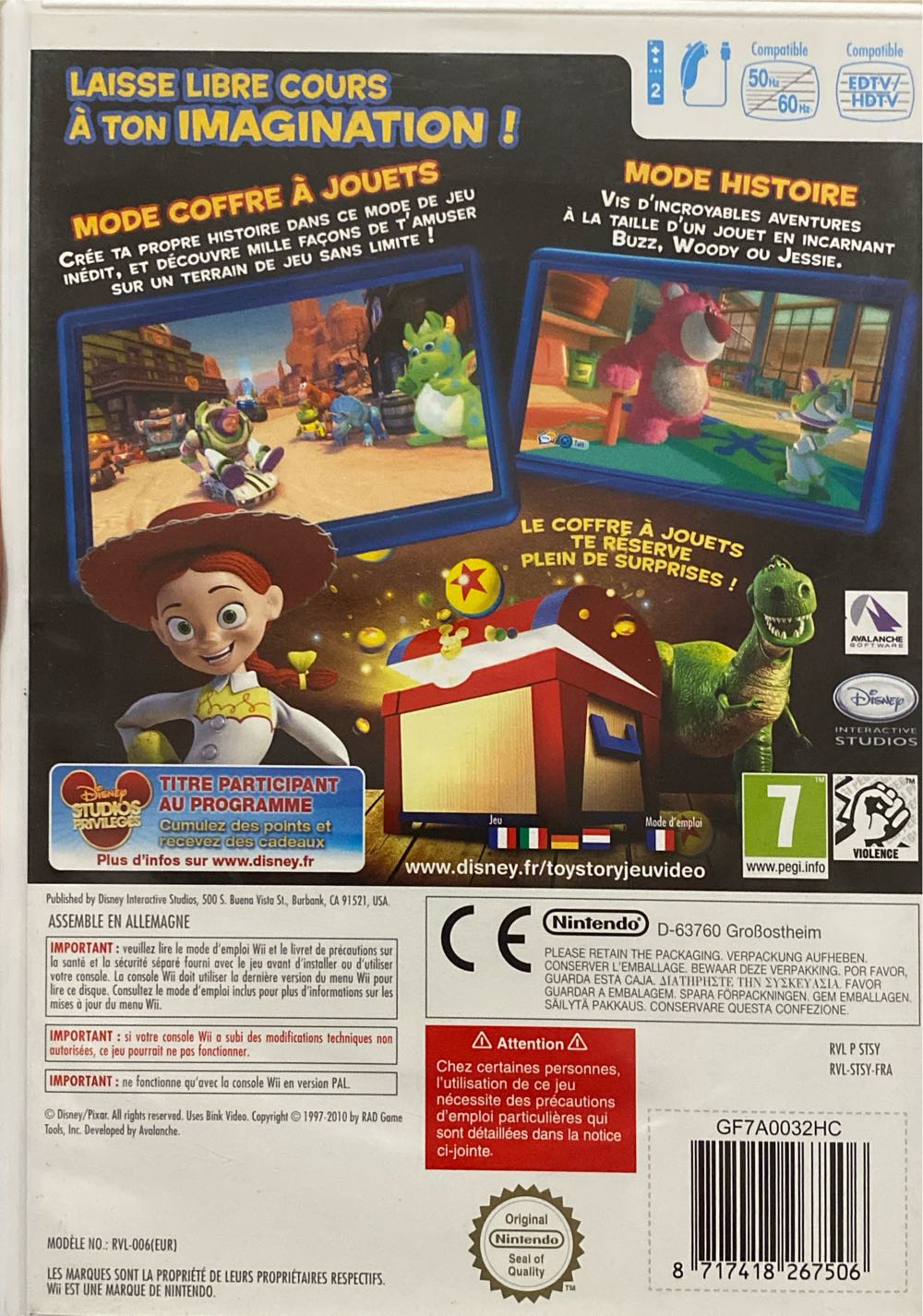 WII / Disney Toy Story 3 - Nintendo Wii (Disney Interactive Studios - 1-2) video game collectible [Barcode 8717418267506] - Main Image 2