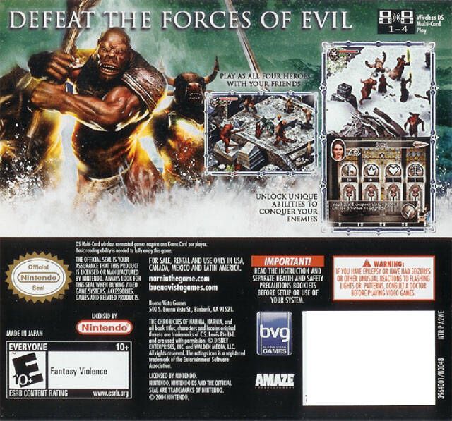 The Chronicles of Narnia: The Lion Witch And The Wardrobe - Nintendo DS video game collectible [Barcode 712725002039] - Main Image 2