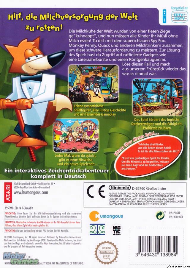 Spy Fox Dry Cereal - Nintendo Wii (Majesco Entertainment - 1) video game collectible [Barcode 096427015369] - Main Image 2