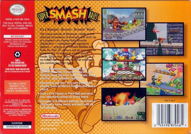 Super Smash Bros. - Nintendo Wii Virtual Console (1999, Nintendo - 4) video game collectible - Main Image 2