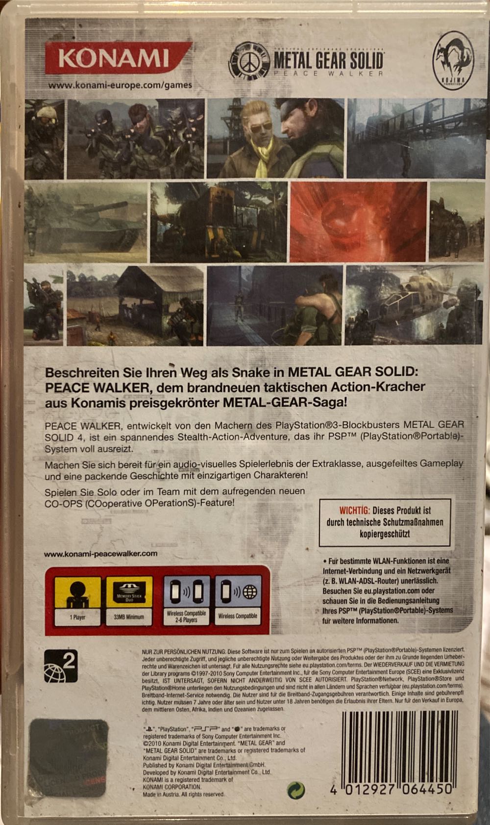 Metal Gear Solid: Peace Walker - Sony PlayStation Portable (PSP) (Konami) video game collectible [Barcode 4012927064450] - Main Image 2