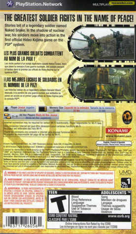 Metal Gear Solid: Peace Walker - Sony PlayStation Portable (PSP) (Konami - 6) video game collectible [Barcode 711719892007] - Main Image 2