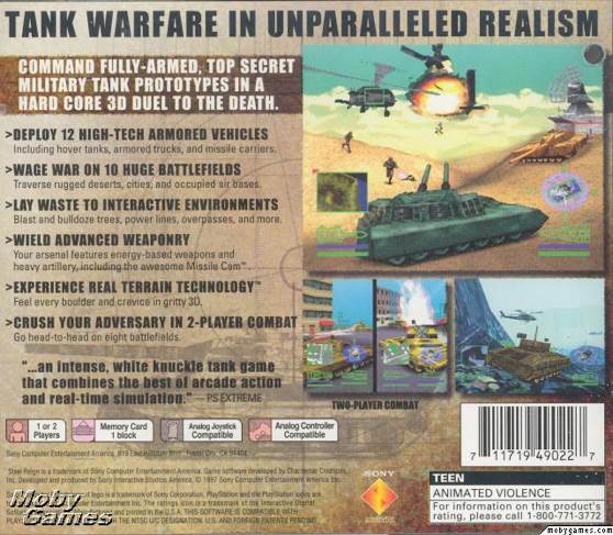 Steel Reign - Sony PlayStation (Sony Computer Entertainment - 2) video game collectible [Barcode 711719490227] - Main Image 2