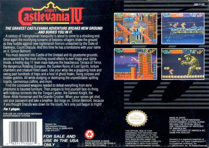 Super Castlevania IV - Nintendo Super Nintendo Entertainment System (SNES) (Konami - 1) video game collectible - Main Image 2