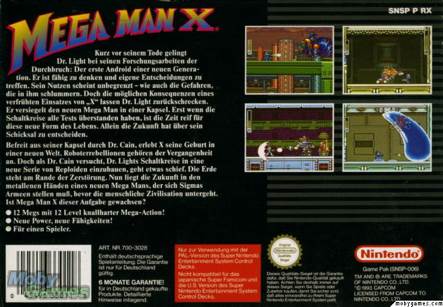 Megaman X - Nintendo Super Nintendo Entertainment System (SNES) video game collectible - Main Image 2