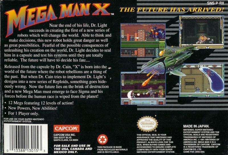 Megaman X - Nintendo Super Nintendo Entertainment System (SNES) (1993, Capcom - 1) video game collectible - Main Image 2