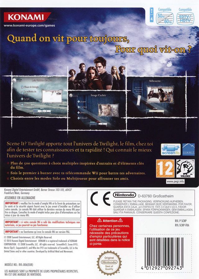 Twilight- Scene It? - Nintendo Wii video game collectible - Main Image 2