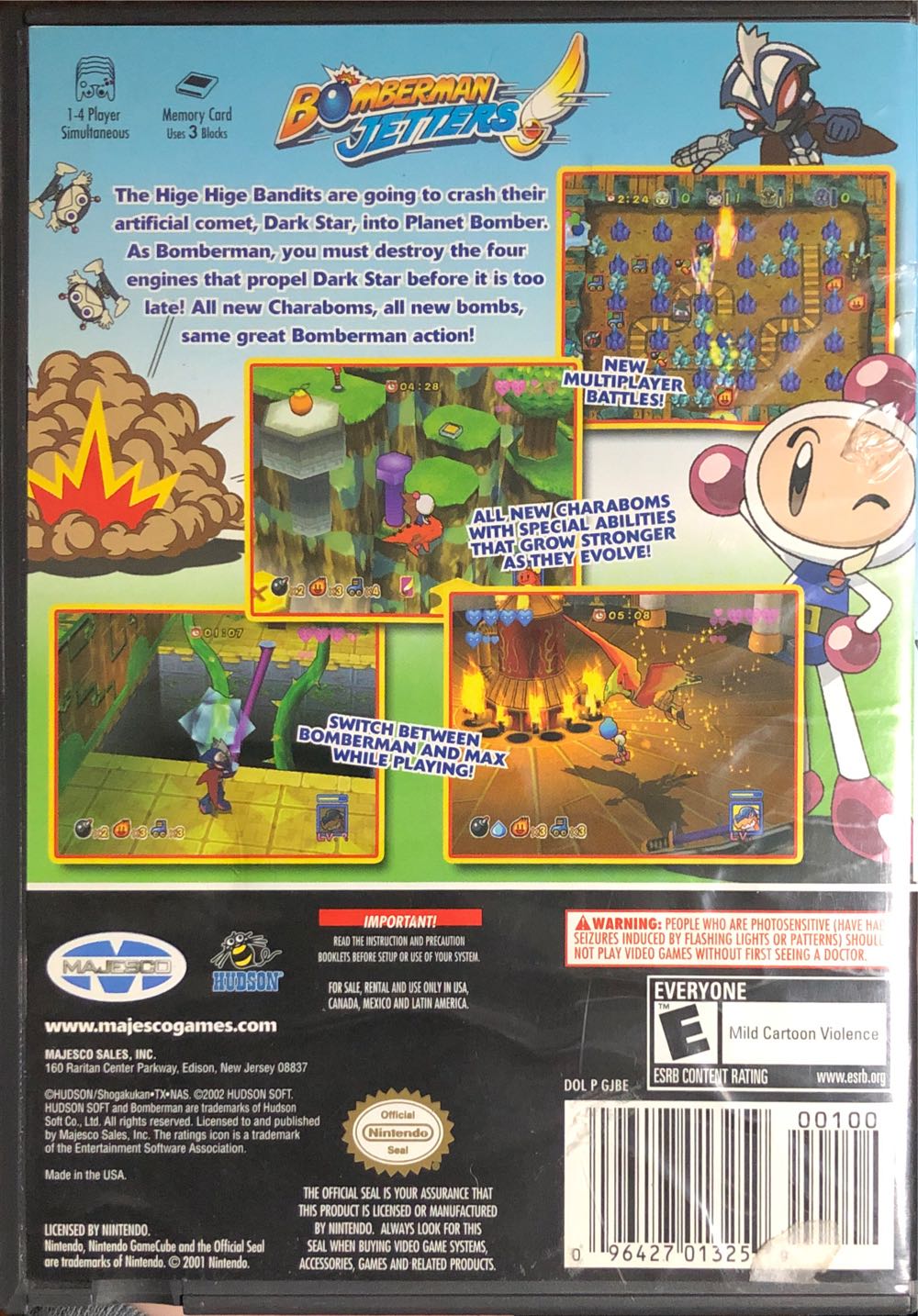 Bomberman Jetters - Nintendo GameCube (Majesco Entertainment - 4) video game collectible [Barcode 096427013259] - Main Image 2