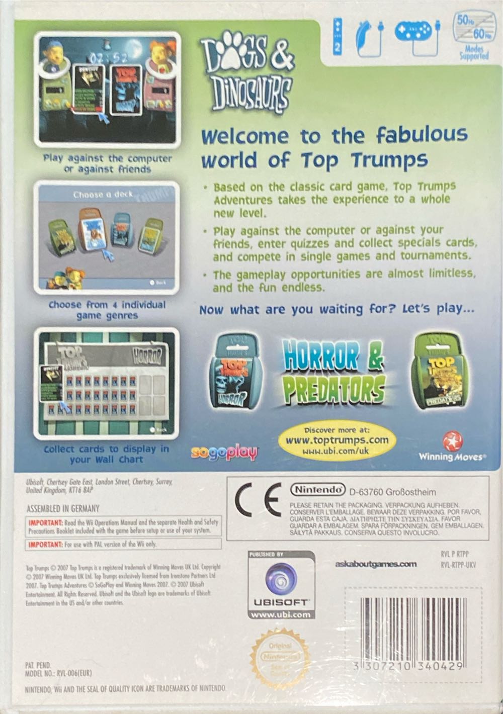 Top Trumps Adventures - Nintendo Wii (Ubisoft Inc. - 1-2) video game collectible [Barcode 3307210340429] - Main Image 2