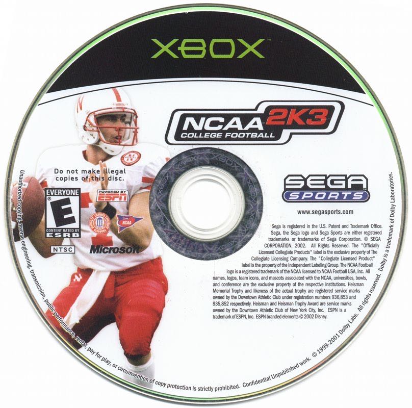 NCAA College Football 2K3 - Microsoft Xbox (Sega - 1-4) video game collectible [Barcode 010086640212] - Main Image 3