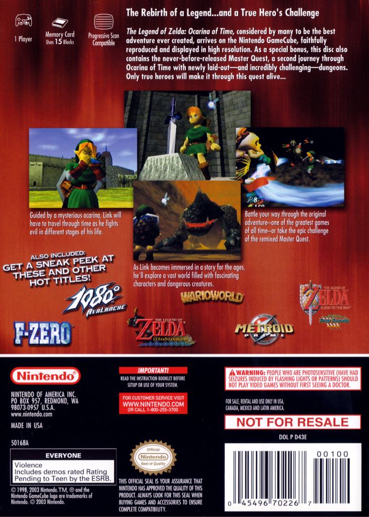 The Legend of Zelda: Ocarina of Time Master Quest - Nintendo GameCube video game collectible - Main Image 2