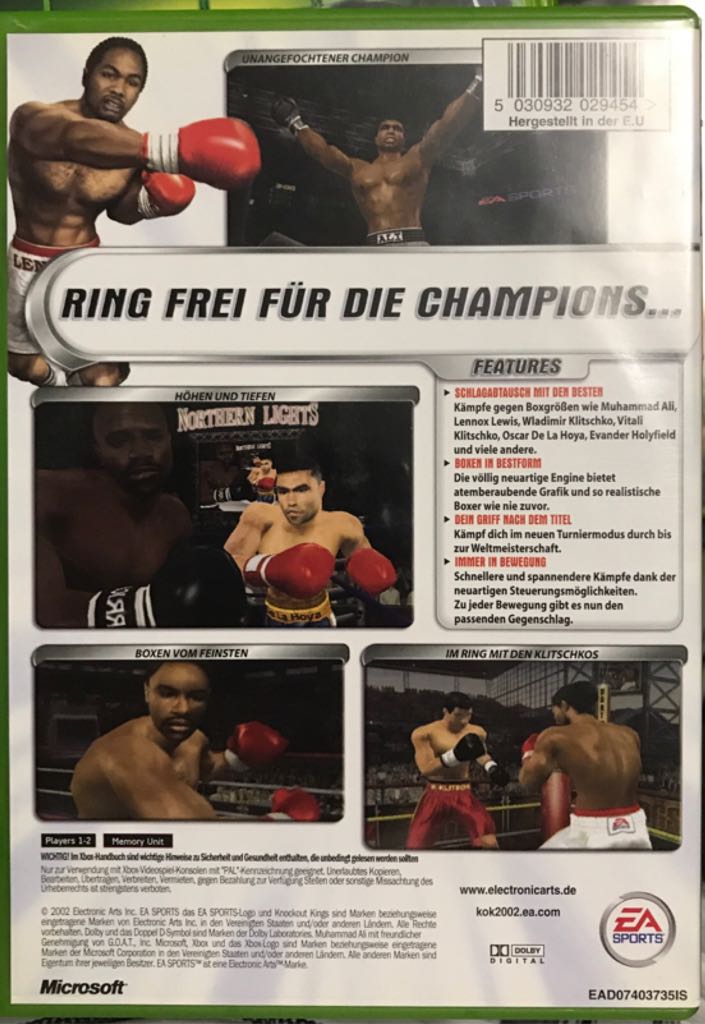 Knockout Kings 2002 - Microsoft Xbox video game collectible [Barcode 5030932029454] - Main Image 2