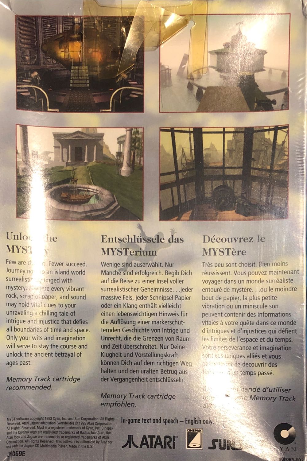 Myst - Atari Jaguar (Atari corp - 1) video game collectible [Barcode 077000400741] - Main Image 2