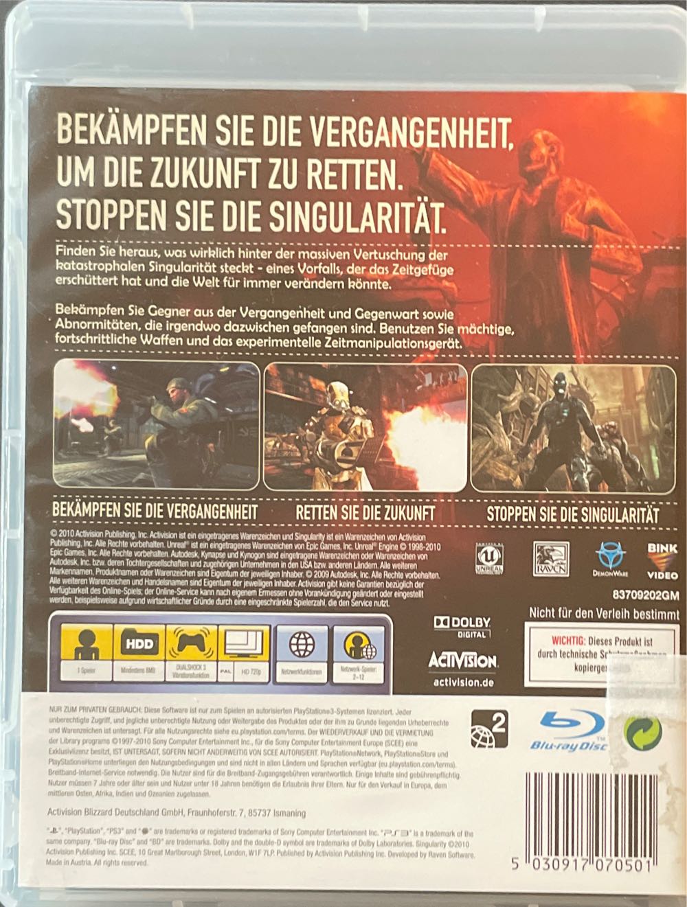 Singularity - Sony PlayStation 3 (PS3) video game collectible [Barcode 5030917070501] - Main Image 2