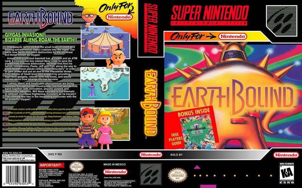EarthBound - Nintendo Super Nintendo Entertainment System (SNES) (Nintendo - 1) video game collectible - Main Image 2